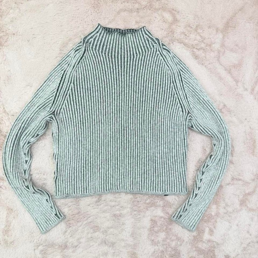 Lululemon Ribbed Mock Neck Sweater Merino Cashmere Knit Womens 10 - Picture 4 of 8